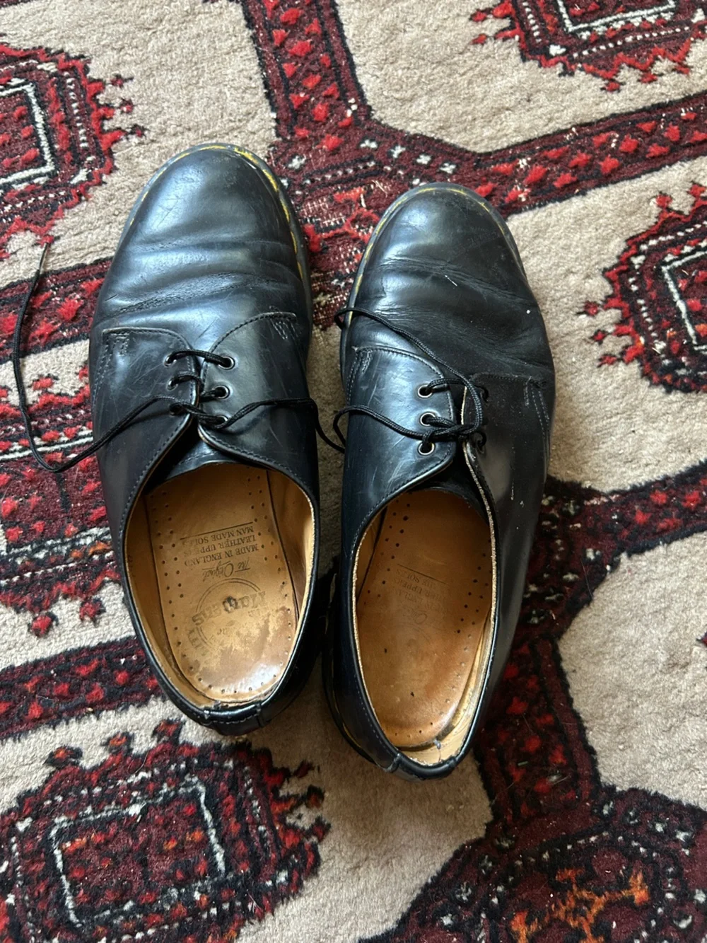Vintage Made in England Doc Martens Oxford black shoes